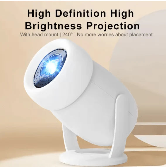 LED Ultra HD WiFi 6 Smart Projector – 4K HDR Portable Home Theater