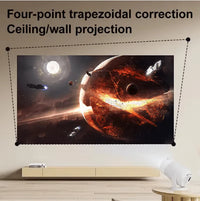 LED Ultra HD WiFi 6 Smart Projector – 4K HDR Portable Home Theater