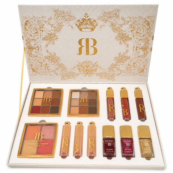 Rose Berry Luxury Makeup Gift Set – Complete Beauty Collection with Elegant Gift Box