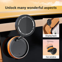 Magnetic Suction Phone Holder K10b – Adjustable Smartphone Grip in Black & Orange