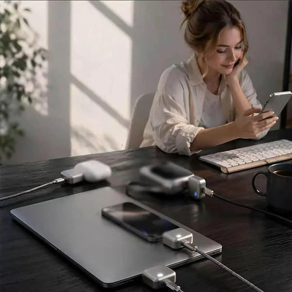 Mini USB-C Power Adapter – Compact Metallic Design with USB-C Connector