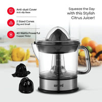 Sanford Citrus Juicer – 700ml Capacity with Adjustable Pulp Filter & 2 Cones