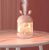 Portable Rabbit Humidifier – USB Ultrasonic Mist with Colorful LED Light