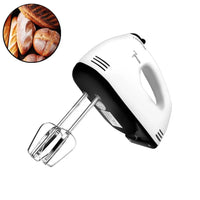 7-Speed Electric Hand Mixer – 150–200W with Stainless Steel Beaters & Dough Hooks